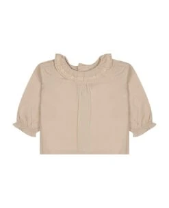 BONPOINT Pink Shirt For Baby Girl With Embroidered