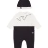 Emporio Armani Romper With Eagle Logo And Hat