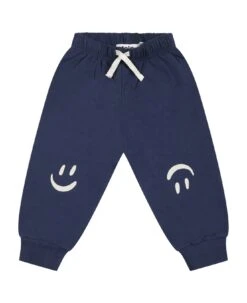Molo Blòue Trousers For Baby Kids With Smile