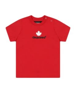 DSQUARED2 Red T-shirt For Baby Kids With Logo