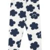 Kenzo Kids Ivory Leggings For Baby Girl With Logo And Flowers