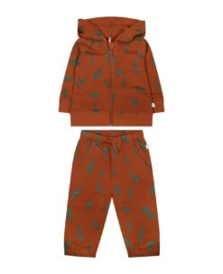 Stella McCartney Kids Beige Suit For Baby Boy With Print
