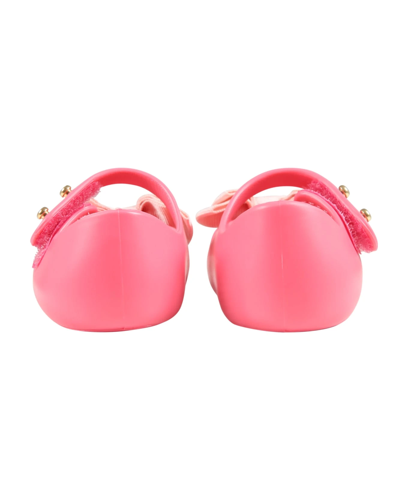 Melissa Fuchsia Ballerina Flats For Baby Girl With Bow - Image 4