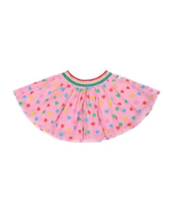 Stella McCartney Kids Pink Skirt For Baby Girl With Hearts