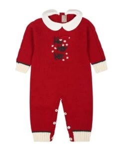 Red Babygrow For Babykids With Writing