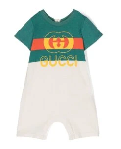 Gucci White Cotton Romper