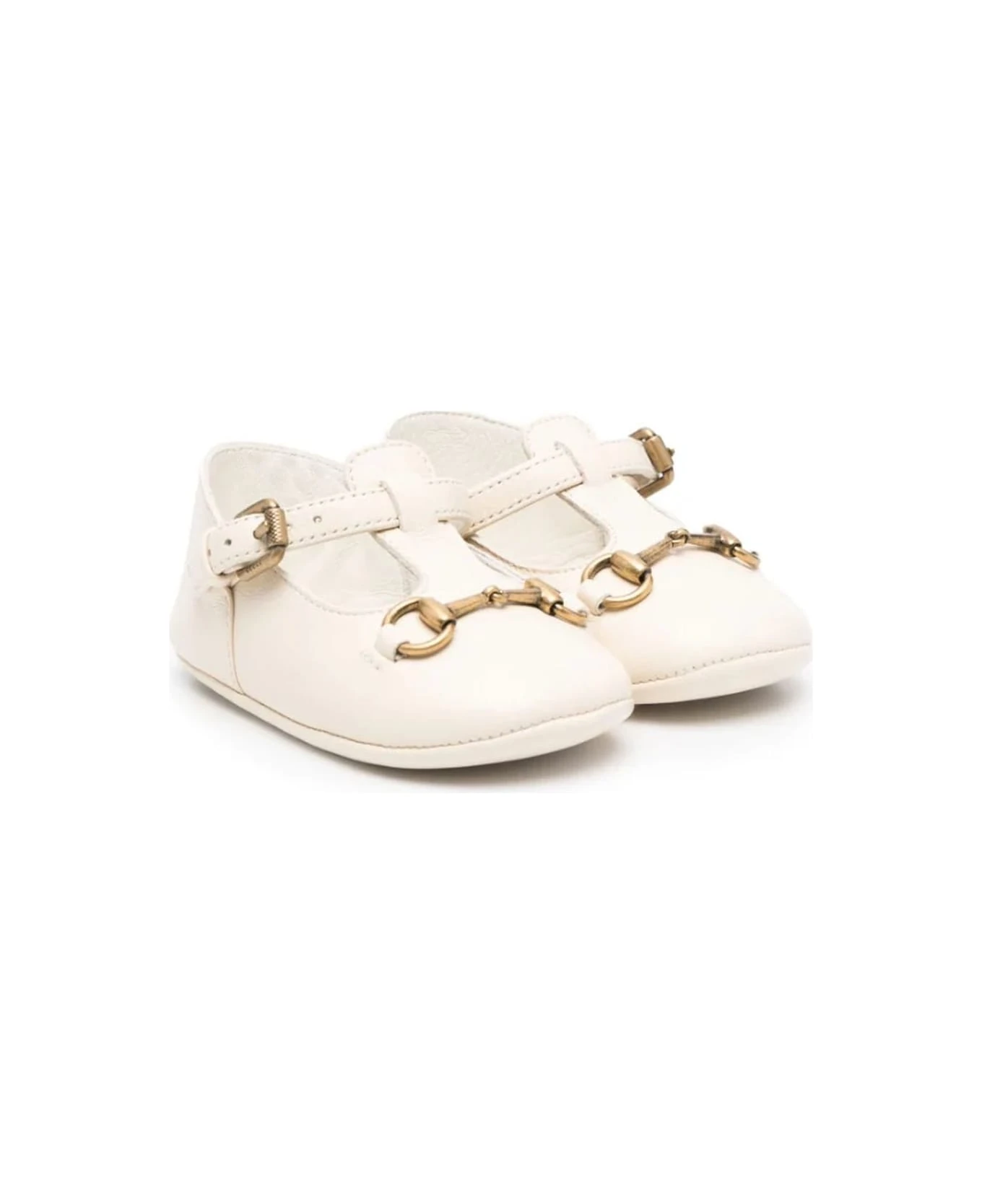 Gucci White Leather Shoes