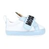 MOSCHINO Light Blue Sneakers For Baby Boy With Teddy Bear And Logo