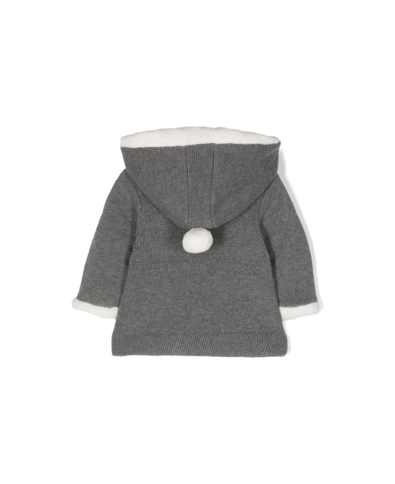 TARTINE ET CHOCOLAT Grey Knitted Coat With Padding - Image 2