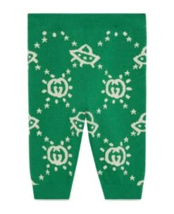 Gucci Green Wool Leggins