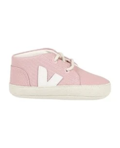 Veja Pink Sneakers For Baby Girl With White Logo