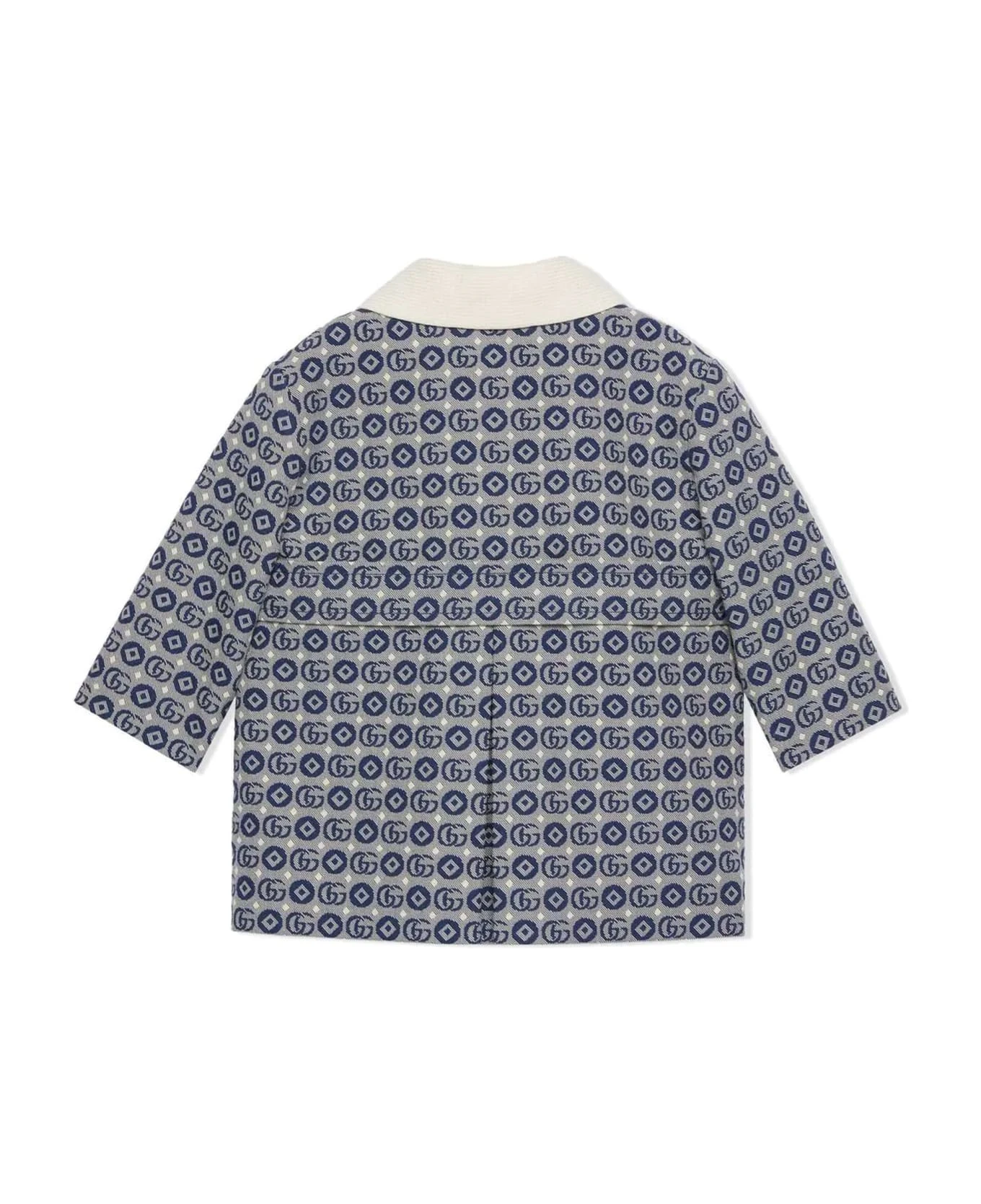 Gucci Blue Cotton Coat - Image 2