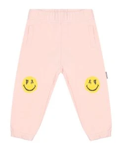Palm Angels Pink Trousers For Baby Girl With Logo