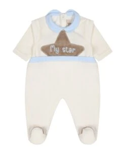 White Babygrow For Baby Boy With Star