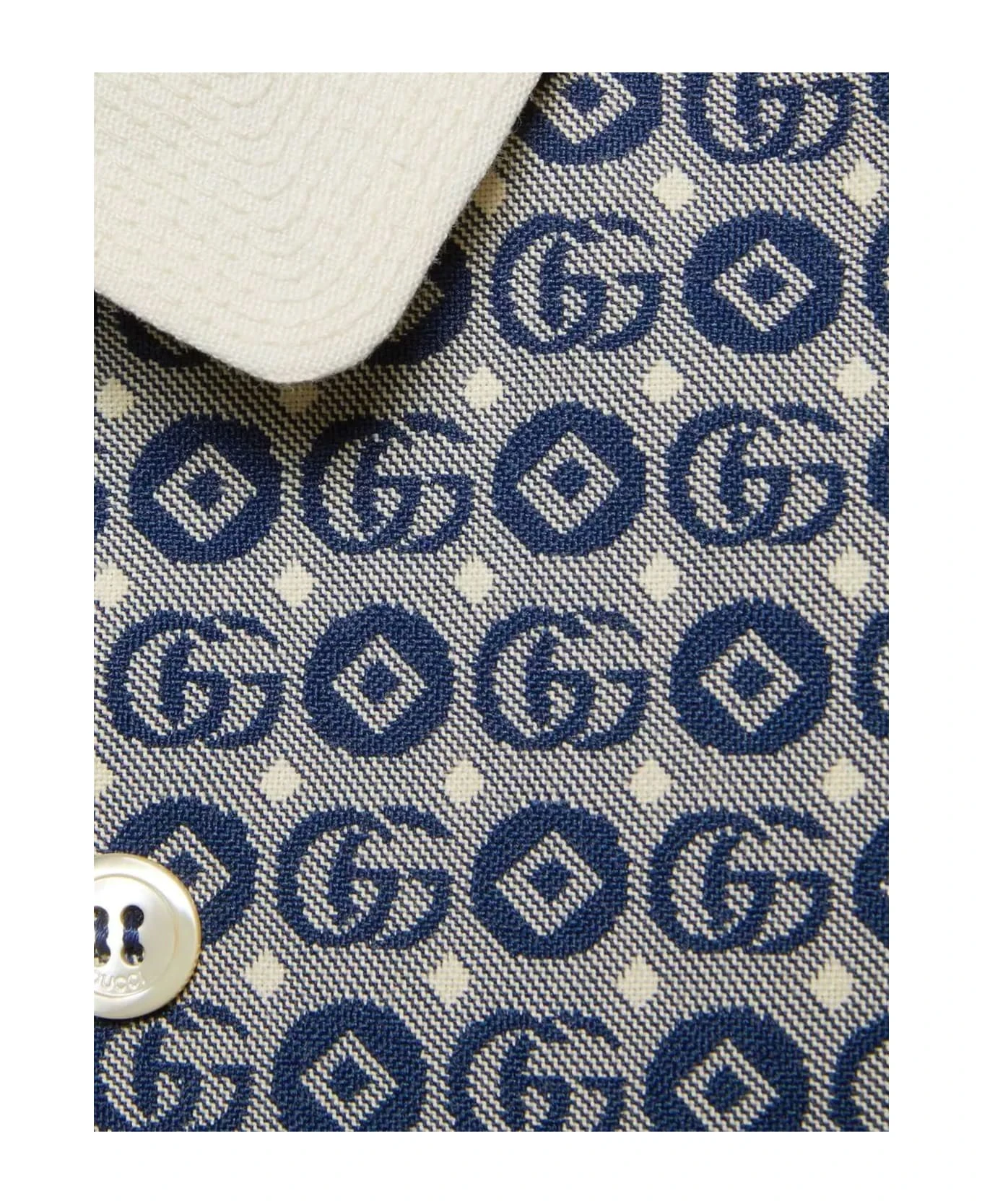 Gucci Blue Cotton Coat - Image 3