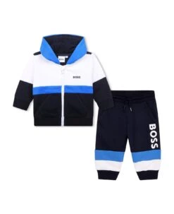 Hugo Boss Sports Suit With Color-block Design