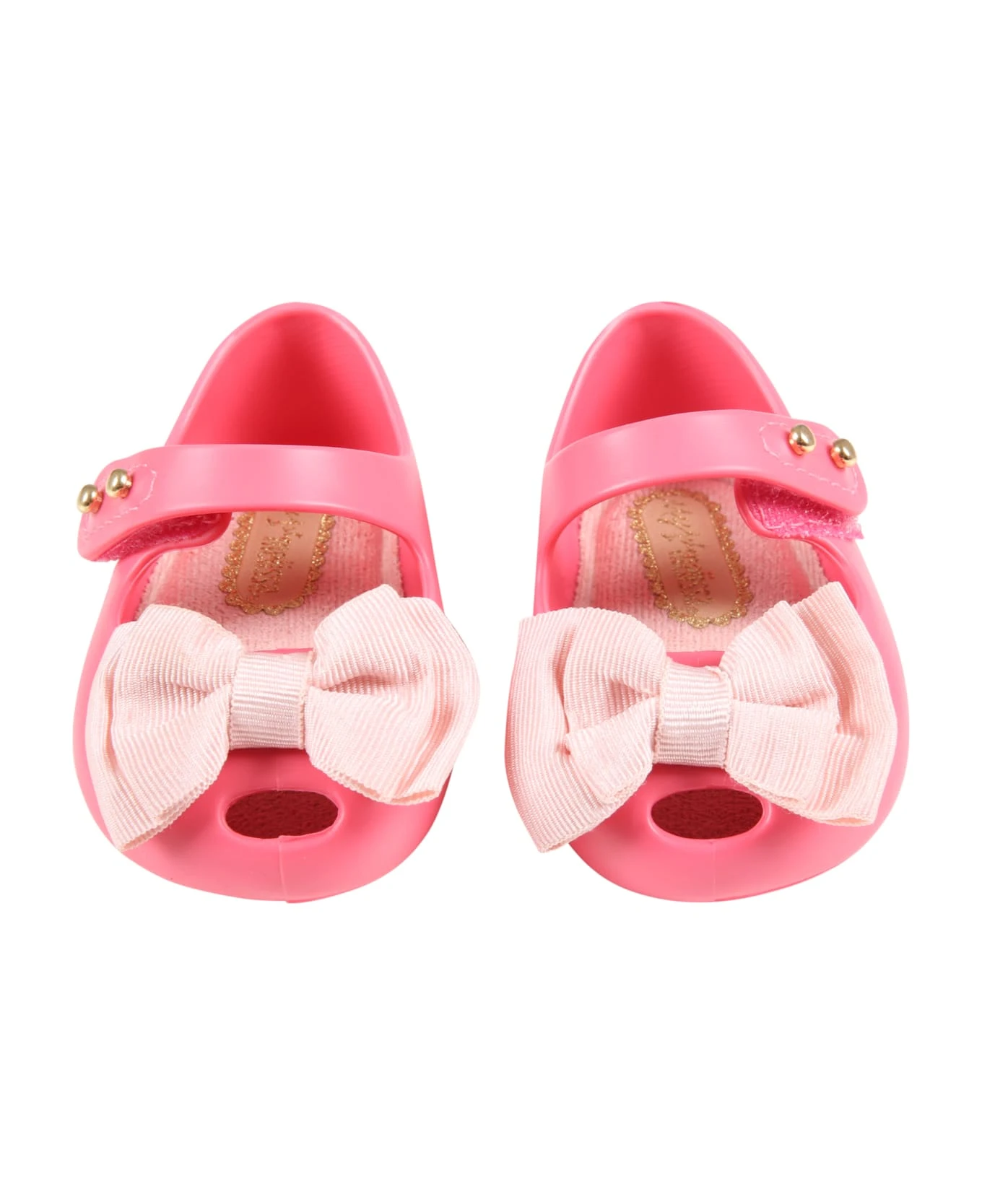 Melissa Fuchsia Ballerina Flats For Baby Girl With Bow - Image 2