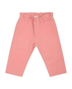 BONPOINT Pink Trousers For Baby Girl With Cherries