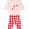 Kenzo Kids Pink Suit For Baby Girl With Print
