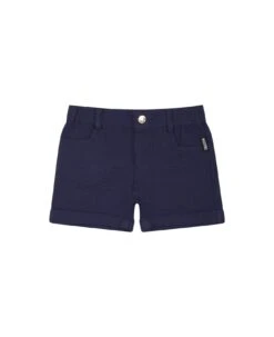 MOSCHINO Blue Shorts For Baby Boy With Logo Patch