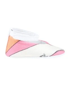 Pink Ballet Flats For Baby Girl With Logo