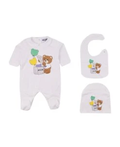MOSCHINO Romper, Bib And Hat Set