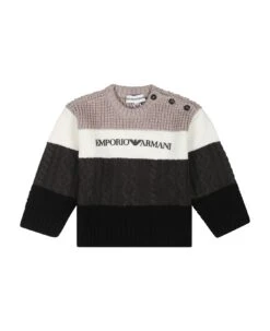 Multicolor Sweater For Baby Boy With Eagle